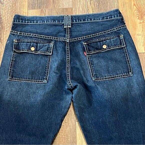 LEVIS Outback Demi Boot Cut Jeans WOMENS 14M 33x30 Blue Denim Dark Gradient Wash - Picture 6 of 16